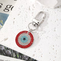 Gold and Silver Tone Rhinestone Round Evil Eye Clip Keychains view 8