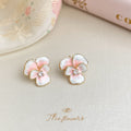 Pink Enamel Tulip Flower Stud Earrings Assorted Mix view 7
