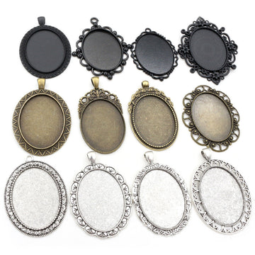 Oval Pendant Tray Assortment Jewelry Making Components