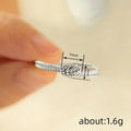 Silver Tone Twisted Rope Knot Band Ring Sizes 5 to 12 view 4