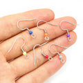 Silver Tone Fishhook Earring Wires with Colorful Accent Beads view 2