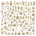 Gold-Tone Seashell Metal Charms for Jewelry and Craft Projects view 1