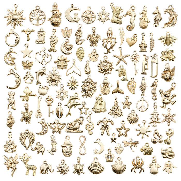 Gold-Tone Seashell Metal Charms for Jewelry and Craft Projects