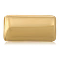 Smooth Rounded Rectangle Brooch in Gold or Silver Tone view 1