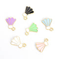 Enamel Shuttlecock Charms in Six Colors and Two Metal Tones view 3
