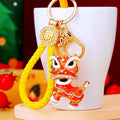 Crystal Lion Dance Keychains with Coin Details in Seven Colors view 3