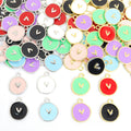 Round Enamel Heart Charms in Gold and Silver Tones, Seven Colors view 4