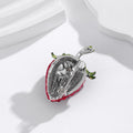 Strawberry Enamel Metal Brooch Pin 2.6 x 3.6 cm for Jackets and Lapels view 3