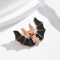 Black Gold Tone Bat Enamel Metal Brooch Pin for Jackets and Lapels view 5