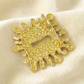 Rhinestone Splash Keyhole Brooch with Faceted Stones view 4