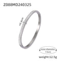 Titanium Steel Hinge Bangles Roman Numerals Pavé Crystal view 8