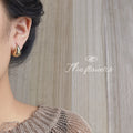 Thick Smooth Chunky Huggie Hoop Earrings Two Colors view 3