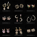 Assorted Gold Spiral Clip-On Earrings Twenty-Three Styles view 1