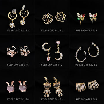 Assorted Gold Spiral Clip-On Earrings Twenty-Three Styles