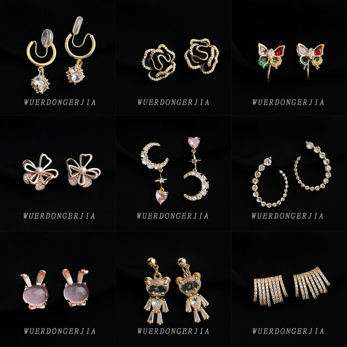 Assorted Gold Spiral Clip-On Earrings Twenty-Three Styles