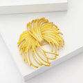 Matte Gold Firework Burst Openwork Metal Brooch Pin view 3