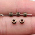Tiny Scroll Pattern Spacer Beads in Three Metal Finishes view 5