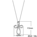 Silver Twisted Infinity Mobius Pendant Necklace Metal Chain view 3