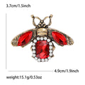 Antique Gold Bee Brooch AB Crystal or Red Glass Body Styles view 7