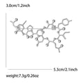 Molecular Structure Brooch In Smooth Gold And Silver Tones view 7