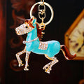 Mixed Jeweled Horse Keychains in Seventeen Pictured Colors and Designs view 7