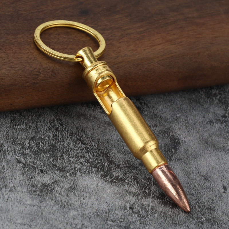 Bullet Head Bottle Opener Zinc Alloy Keychain Gift Pendant