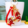 Crystal Horse Keychains with Faux Fur Pompoms and Plain Options view 4
