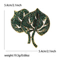 Double Leaf Crystal Brooch in Six Mixed Stone Colorways view 6