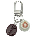 Coffee Bean with White or Brown Cup Clasp Keychains view 5