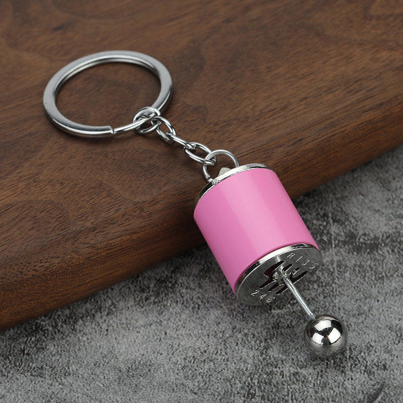 Manual Gear Shift Model Metal Keychain Stress Relief Toy Charm