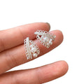 Silver Pearl Fringe Clip On Earrings Fashion Jewelry view 5