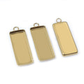 Rectangular Metal Pendant Trays in Steel and Gold Finishes view 3
