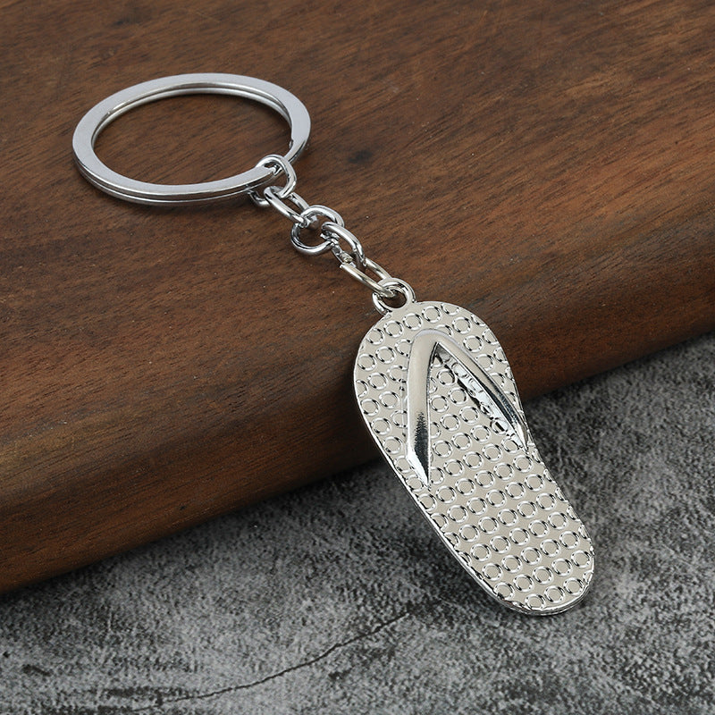 Creative Flip Flop Metal Keychain Cartoon Bag Charm Gift