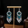 Turquoise Diamond Feathers