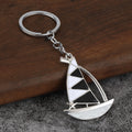 Colorful Sailboat Zinc Alloy Beach Souvenir Keychain Gift