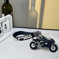 3D Motorcycle Keychain With Silicone Wristlet Strap Lobster Clasp And Keyring view 2