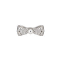 Silver Tone Crystal Bow Clip On Earrings In Three Shapes view 5