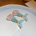 Blue Pink Mermaid Tail Hair Clip Pair Or Matching Earring Pair view 6