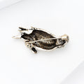 Textured Owl Brooch In Antique Gold Or Silver Tone view 4
