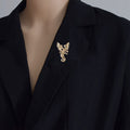 Flying Dragon Brooch Winged Body Gold and Silver Tone view 3