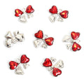 Crystal Bow Charms in Gold and Silver Tones, 12 Color Designs view 7