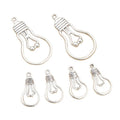 Silver-Tone Light Bulb Outline Charms in Two Sizes view 5