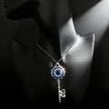 Blue Evil Eye Key Pendant Necklace and Keychain Options view 2