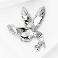 Silver Rhinestone Hummingbird Brooch Navy Crystal Body view 4