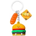 Five Colorful Burger Frankfurter and Pizza Keychain Designs view 5