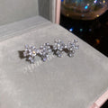 Silver CZ Pearl Bow Necklace Earrings Ring Three Styles view 7