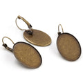 Oval Cabochon Leverback Earring Bases in Multiple Finishes view 3