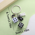 Dice Charm Keychains in 13 Pictured Variations for Bags and Keys view 9