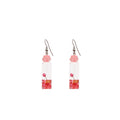 Dried Flower Bottle Novelty Hook Earrings in Five Colors view 7