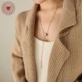 Starburst Zircon Disc Y Lariat Necklace With Bar Drop view 3
